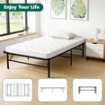 thumbnail image 5 of WLLJOY Twin Bed Frame Folding Metal Platform Bed Frame with Heavy Duty and Strong Bearing Capacity, 14 Inches High, Black, 5 of 9