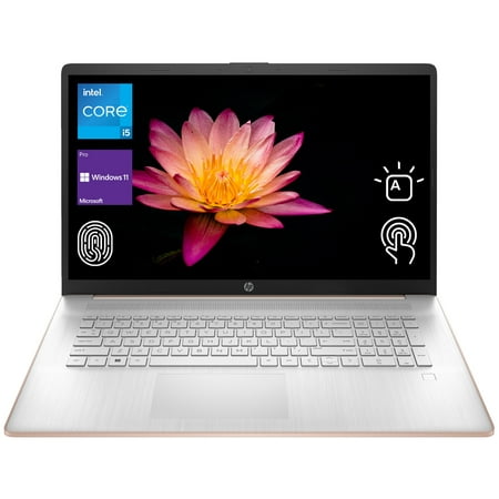 HP Essential Laptop, 17.3" HD+ Touchscreen, Intel Core i5-1335U, 32GB RAM, 1TB SSD, FP Reader, Backlit KB, HDMI, Windows 11 Pro, Pale Rose Gold