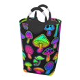 thumbnail image 1 of DouZhe 50L Rectangular Laundry Basket, Cartoon Watercolor Mushroom Prints Waterproof Foldable Laundry Hamper with Aluminum Handles, 1 of 6