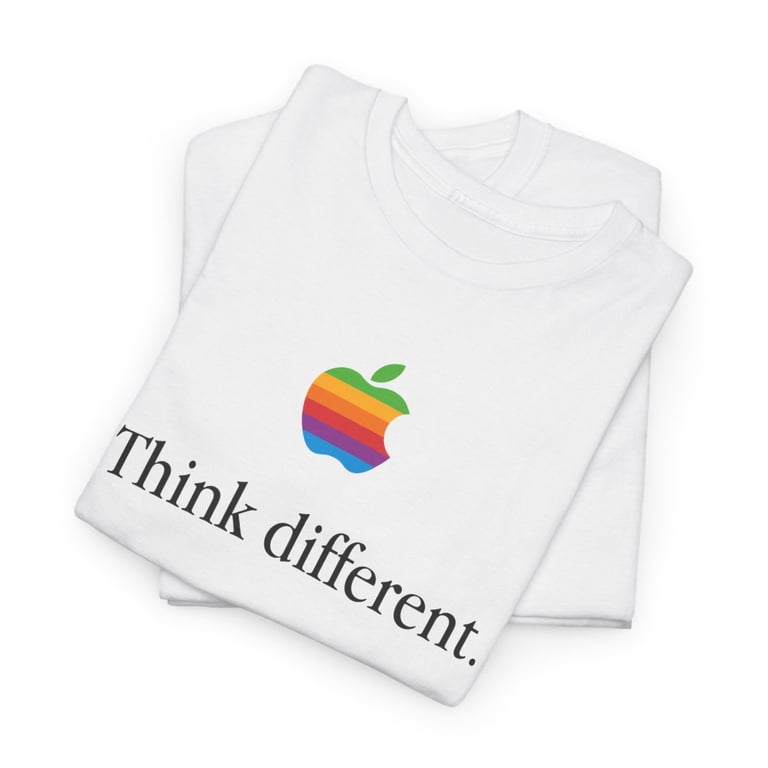 Vintage Think Different Apple Computer Mac Classic Tee T-Shirt