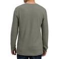 thumbnail image 2 of GIRUNS Men's Long Sleeve Waffle Henley Casual Henley T-shirts for Men, 2 of 6
