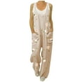 thumbnail image 2 of drppepioner Women'S Fashion Pants Overalls Rompers Daisy Printed Buttons Suspender Jumpsuit, 2 of 5