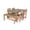 Natural Wood, variant on 6-Piece Outdoor Acacia Wood Dining Set, Patio Table & Chair Set with Bench, Natural Wood Furniture for Garden, Backyard, Balcony, Poolside