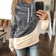 thumbnail image 2 of Sudadera con capucha para mujer, estilo informal, con cuello vuelto, manga larga, con bloques de color, suéteres, tops de otoño, 2 of 5