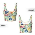 thumbnail image 6 of Uemuo Cartoon Flowers Pattern Women's Sports Bra - High Impact Support, Breathable, and Comfortable Athletic Bra for Running, Yoga, and Workouts, 6 of 9