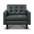 thumbnail image 3 of Hello Sofa Home Naples Mid-Century Top Grain Leather Armchair in Gray, 3 of 10