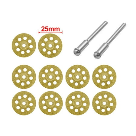 

12Pcs Cutting Discs Kit Diamond Saw Blades Cut Off Discs Rotary Tool 20-30mm