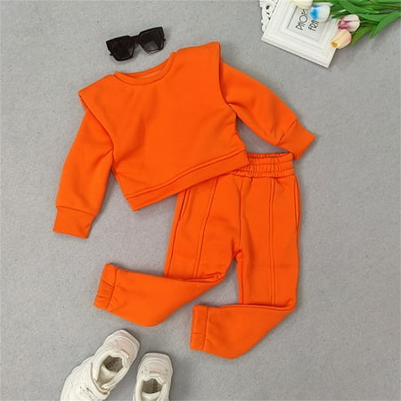 

Cathalem Teen Girl Outfits for Juniors Kids Toddler Baby Girls Boys Autumn Winter Solid Cotton Long Baby Going Home Outfit Girl Childrenscostume A 5-6 Years