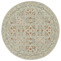 SAFAVIEH Heritage Braiden Oriental Area Rug, Green/Ivory, 8' x 8' Round