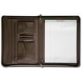 thumbnail image 1 of Dacasso  Leather Enhanced Zip-Around Portfolio - Chocolate Brown, 1 of 1