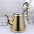 thumbnail image 2 of EeaseMX Hervidor de agua de caldera de agua de olla de té de acero inoxidable de 1.5 l. Caldera de té de alta calidad con filtro para el restaurante casero (dorado), 2 of 8