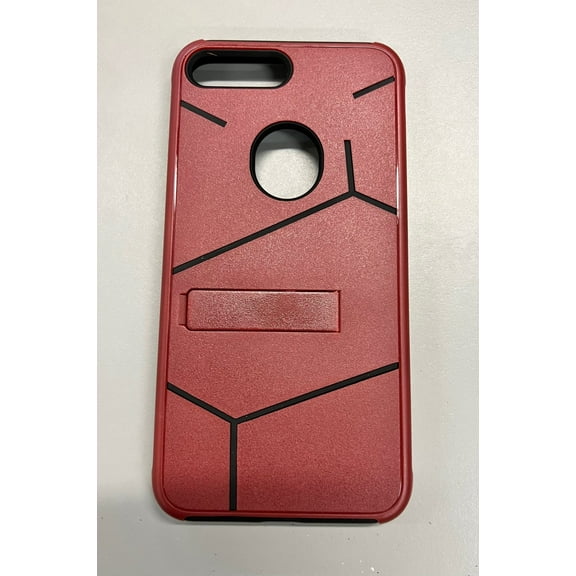 GSA Helix Hybrid Kickstand Case For iPhone 8 Plus/7 Plus/6 Plus - Red/Black