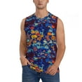 thumbnail image 2 of Picia Colorful Fall Leaves mens Cotton Tank Undershirts , Moisture-wicking Ribbed Tanks, Lightweight Cotton Tank Undershirts-Small, 2 of 8