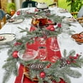 thumbnail image 5 of Darzheoy 6FT Christmas Garland with Artificial Green Plants Pines and Golden Balls Snow Effect for Dining Table Window Home Decor, 5 of 6