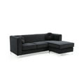 thumbnail image 3 of Glory Furniture Delray Velvet Sofa Chaise in Black, 3 of 7
