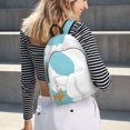 thumbnail image 5 of Disketp Three White Geese print Canvas Backpack Lightweight Travel Daypack Student Rucksack Laptop Backpack-Medium, 5 of 5