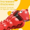 thumbnail image 3 of Rmolitty Squeaky Dog Toys for Aggressive Chewers, Hippo, Natural Rubber Red, 3 of 6