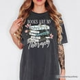 thumbnail image 5 of Books Are My Therapy Floral Vintage T-Shirt, Reading Aesthetic Tee for Bookworms, 5 of 10