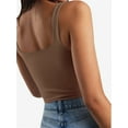 thumbnail image 2 of Womens Sleeveless Tanks Strappy Square Neck Skinny Cami Tops Basic Workout Fitness Crop Tank Top, 2 of 6