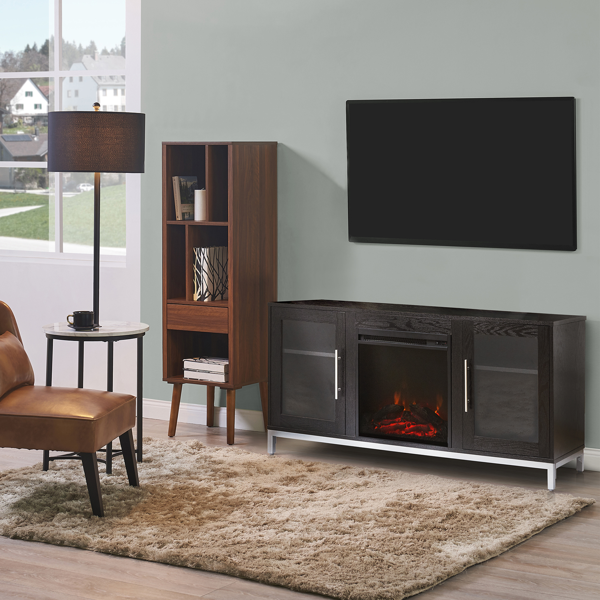 Teamson Home Lainey 54″ Entertainment Center with Fireplace Sansujyuku sansujyuku.com