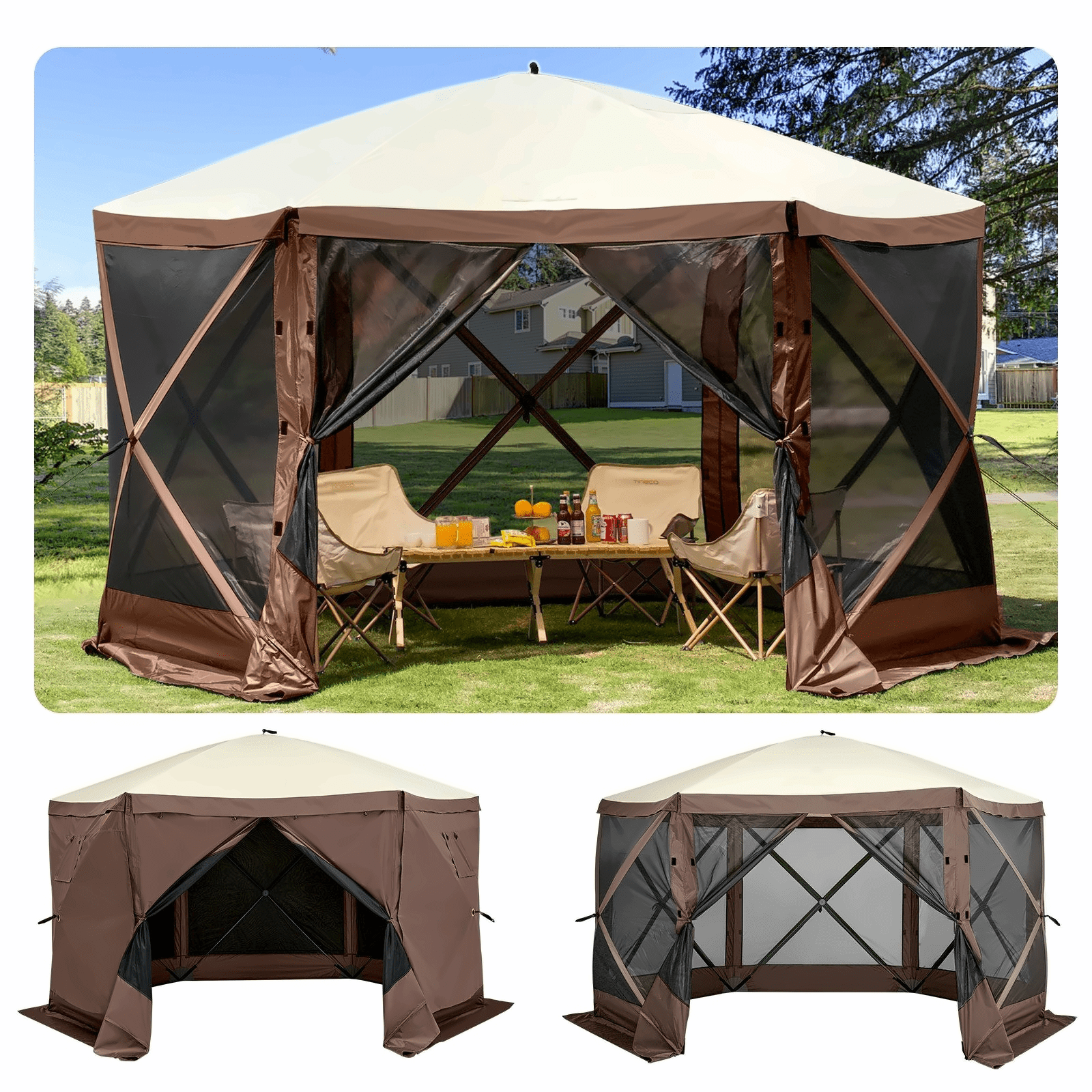 Coleman 15' x 15' Emerald & Green Dome Outdoor Canopy, Portable