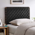 thumbnail image 2 of Headboard, Twin Size, Walnut Black, Vegan Leather, Bedroom, Modern Contemporary HB36750, 2 of 9