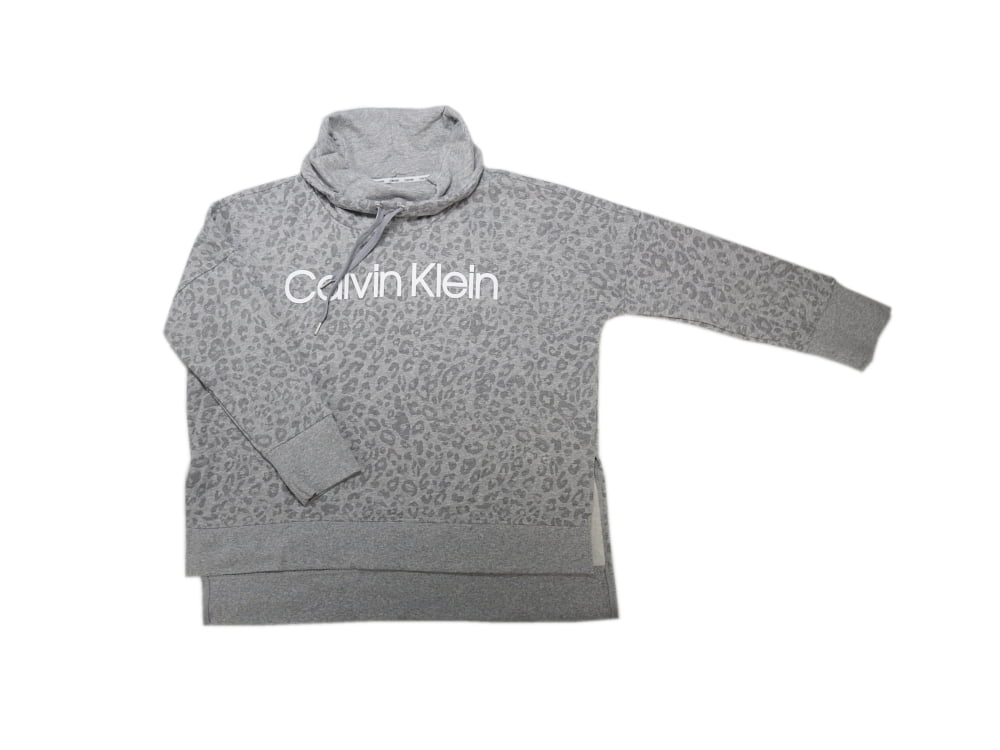 G-III Apparel Group Ltd. Calvin Klein Womens XX-Large L/S Cowl Neck  Pullover Sweater, Grey/Animal 
