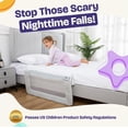 thumbnail image 4 of ComfyBumpy Toddler Bed Rail Guard, 35.5" x 19.5" Regular Swing Down Rail for Kids Beds, Gray, 1 pack, 4 of 10