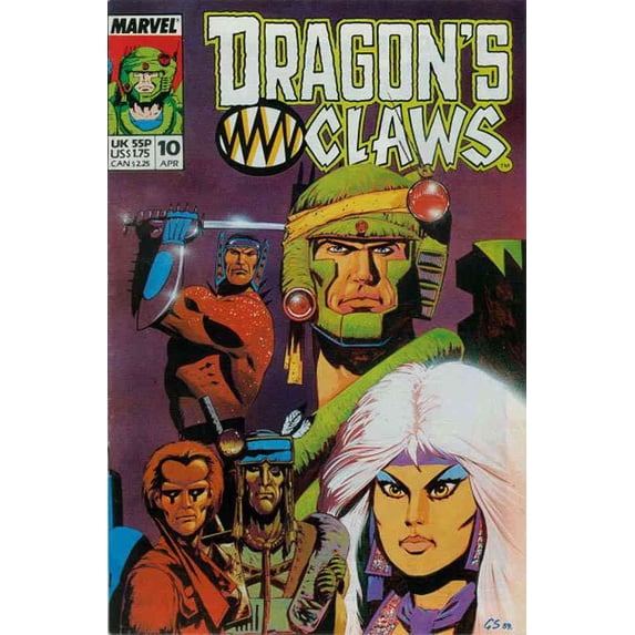 Dragon's Claws #10 VF ; Marvel UK Comic Book
