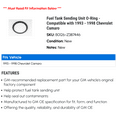 thumbnail image 2 of Fuel Tank Sending Unit O-Ring - Compatible with 1993 - 1998 Chevrolet Camaro - AC Delco, 2 of 2