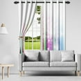 thumbnail image 6 of Lfeey Curtains, Pink White Mixed Gradient Blackout Curtains, Set of 2, 52x84 inches, 6 of 6