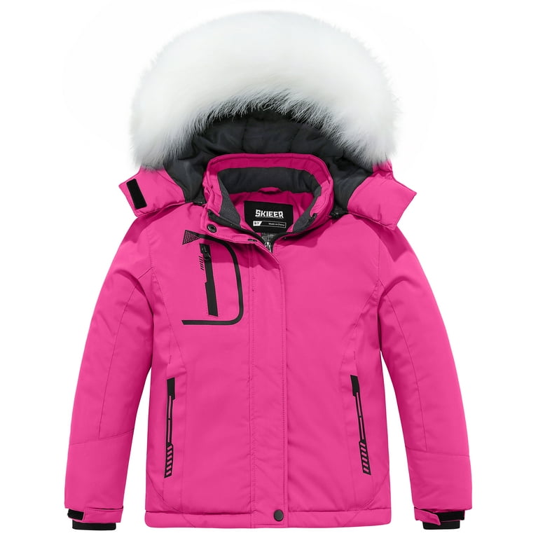 Girls red shop ski jacket