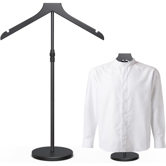 Shirt Display Stand, 18-34 inch Height Adjustable Mannequin Torso for Vendors Shop, T-shirt Display Holder, Black