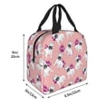 thumbnail image 2 of Rateoe Bulldog Pattern Insulated Lunch Bag with Thick Aluminum Foil Lunch Tote Bag with Front Pocket for Men and Women, Ideal for Work, School, Picnics, and Travel, 2 of 5