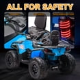 thumbnail image 6 of KerryYoo SAT5 24V Kids ATV, Licensed Can-am 4 Wheeler for Kids, Kerry Yoo Children Electric Car, 2 Seats, Parental Handle, Suspension, Safety Belt, Music-Blue, 6 of 7