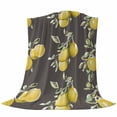 thumbnail image 6 of Summer Yellow Lemon Blanket Soft Cozy Warm Throw Blanket for Couch, Plush Fuzzy Flannel Fleece Blankets for Sofa, Watercolor Botanical Modern Bed Blankets Lightweight Gifts for Women, 40"x60", 6 of 9