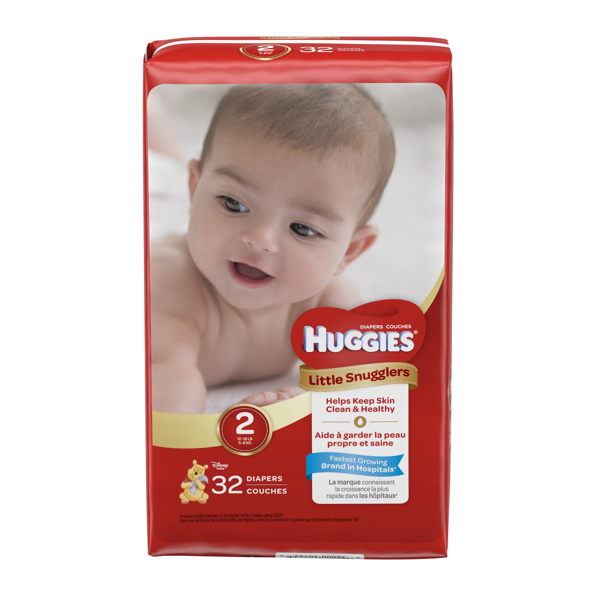 HUGGIES Little Snugglers Diapers, Size 2, 32 Diapers