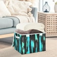 thumbnail image 5 of Black Green Graffiti Large Storage Bins with Linen Collapsible Lid Storage Box 16.7 x 12.6 x 11.8in, 5 of 7