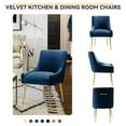 thumbnail image 4 of SEYNAR Modern Glam Velvet Dining Chair,Kitchen Side Armchairs or Vanity Chair with Rear Handle Set of 6, 4 of 6