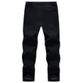 thumbnail image 3 of Taigaofy Men's Winter Fleece Lined Hiking Pants With Zip Pockets Waterproof Quick-Dry Travel Fishing Work Outdoor Pants Upgraded Black XL, 3 of 8