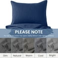 thumbnail image 3 of Quilt Set Queen Size - Lightweight Quilts Summer Bedspreads for All Season 3 Piece (1 Quilt, 2 Pillow Shams) - Navy Blue, 3 of 7