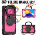 thumbnail image 3 of For Xiaomi Redmi Pad SE 8.7 inch 2024, 360 Rotating Shockproof Cover with Stand, Handle, Shoulder Strap, Rose Panel, 3 of 7