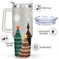 thumbnail image 3 of Colorful Christmas Tree 40 Oz Tumbler with Handle Lid and Straw Stainless Steel Double Walled Vacuum Insulated Cup Merry Christmas Gifts Tumbler for Women Men Friends Outdoor Indoor, 3 of 6