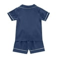 thumbnail image 5 of Toddler Girls Silk PJS Short Sleeve Button-Down Nightwear with Shorts Toddler Summer Pajamas Boys Pajamas Size 2T, 5 of 6