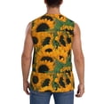 thumbnail image 4 of Pofeuu Sunflowers 7 Print Men's Muscle T-Shirt, Sleeveless, Muscle Tank, Classic Muscle Tee Top For Men Casual Sleeveless Muscle T-Shirt Trendy Clothes-X-Large, 4 of 7