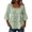 Light Green, variant on Vivianyo HD Women's Square Neck Lace Trim Blouse, Tiered Ruffle Three Quarter Flare Sleeve Woven Casual Top for Women, Sizes S-2XL
