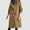 Brown coat for women, variant on Women's Long Sleeve Round-Neck Blouse Button Comfortable Casual Home or Daily Wear Soft Fabric Standard Thickness Stylish Design Classic Look Fashion Apparel Green S
