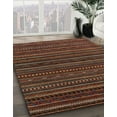 thumbnail image 3 of Ahgly Company Machine Washable Indoor Square Abstract Brown Area Rugs, 3' Square, 3 of 7