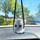 thumbnail image 5 of Adorno para coche con forma de fantasma en un columpio, accesorios de ganchillo para coche con forma de fantasma, colgante de fantasma pequeño y bonito hecho a mano, adorno para espejo retrovisor de c, 5 of 7