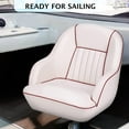 thumbnail image 7 of Lumiparty Pontoon Captain Bucket Seat With Thickened Sponge Padding, Fishing Chairs for Boats, Sightseeing, Speedboat, Canoe, White & Red, 7 of 7